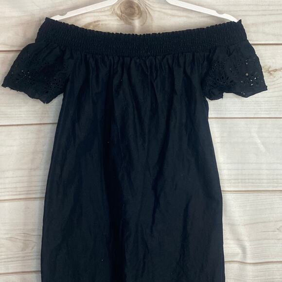 Old Navy Black Off Shoulder Mini Dress Size Small - Picture 2 of 6